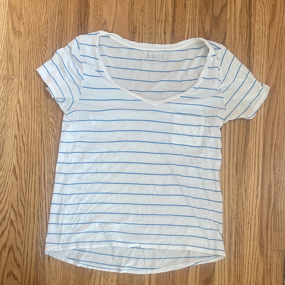 Able Women's Short Sleeve Striped Tee